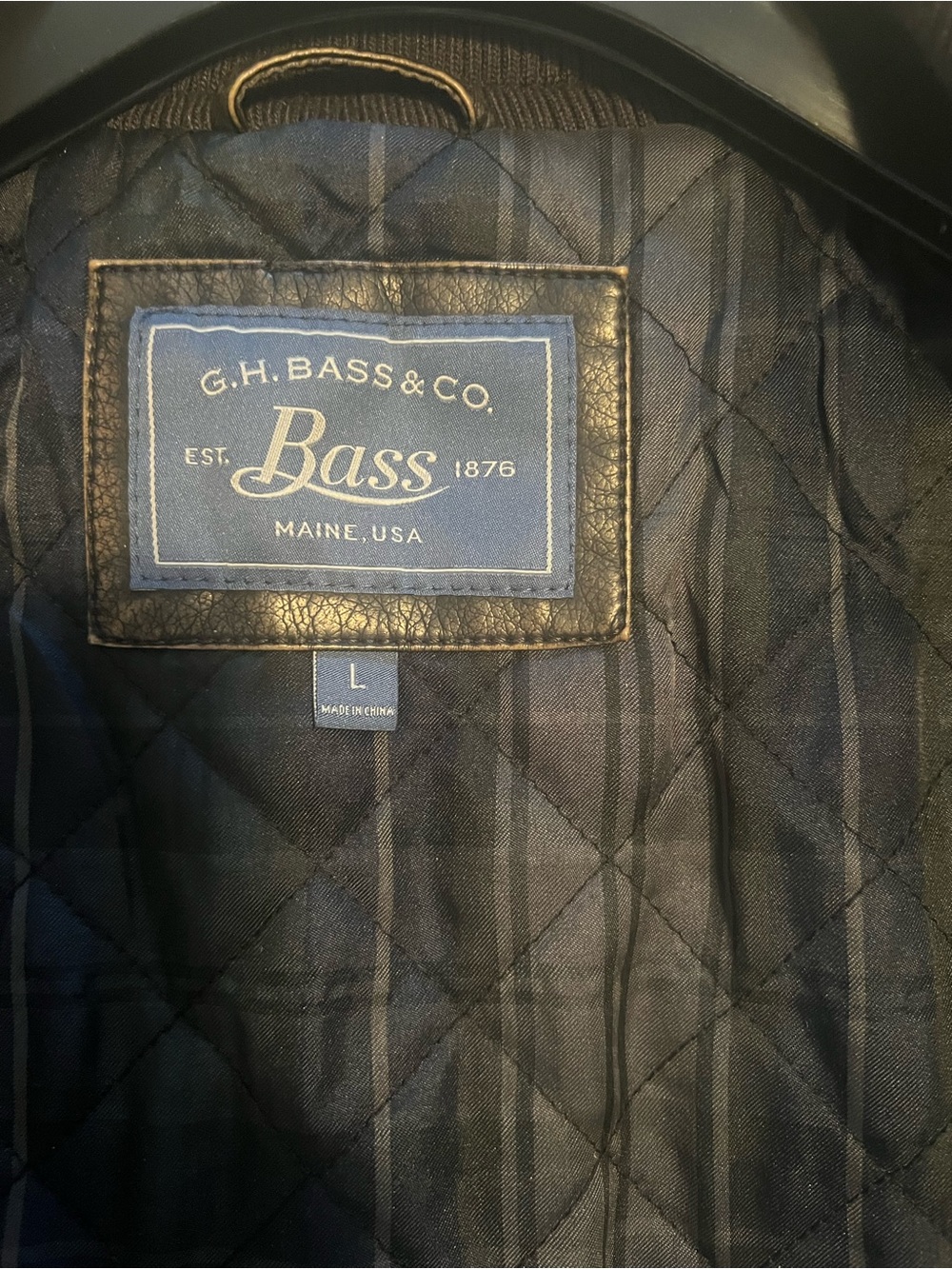 G.H. Bass & Co. Brown/ Expresso Leather Bomber Jacket - Picture 6 of 9